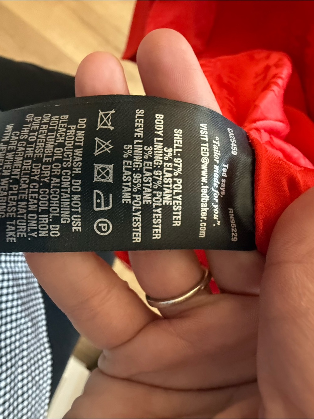 Ted Baker Red Single-Button Blazer - Picture 4 of 6
